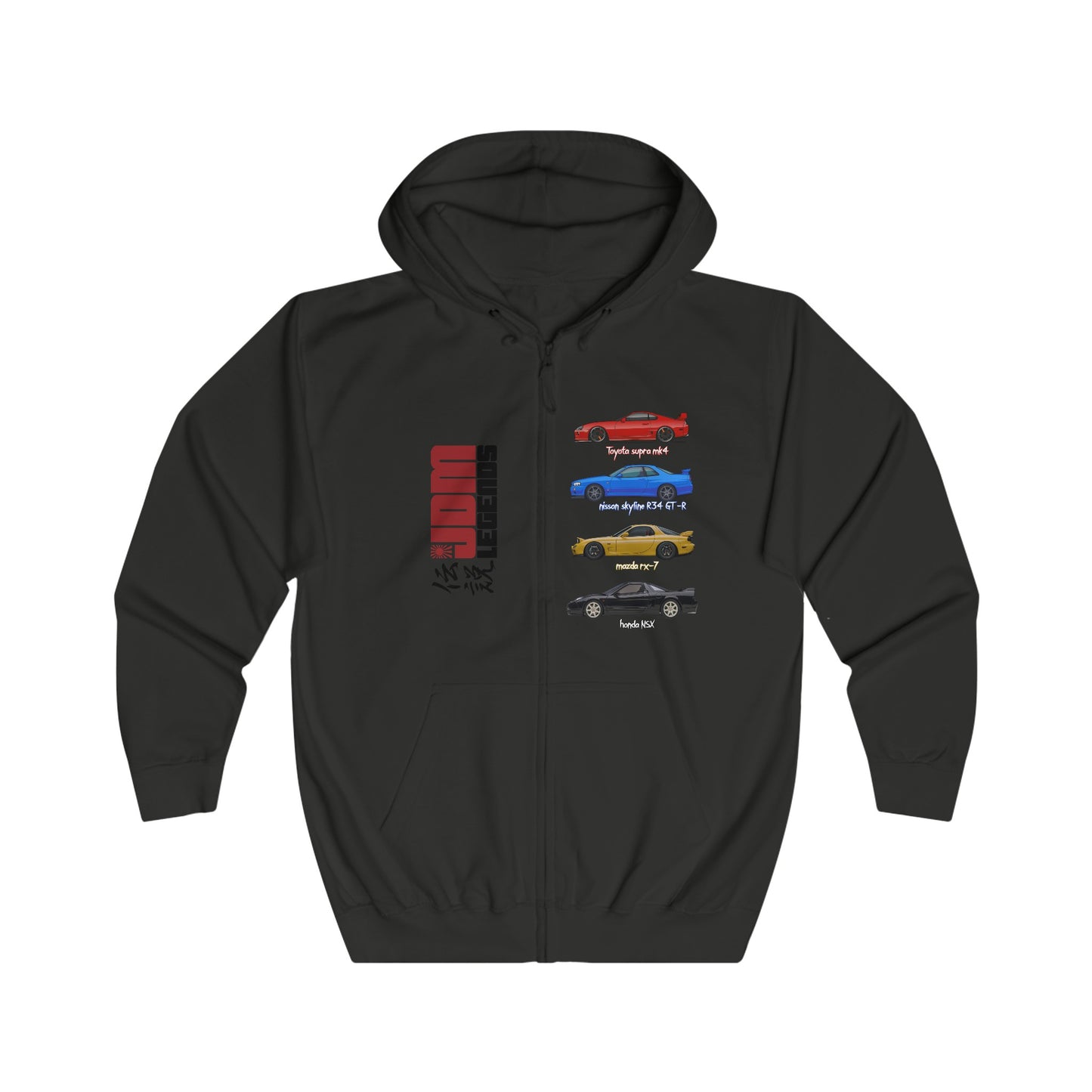 Unisex Full Zip JDM Hoodie