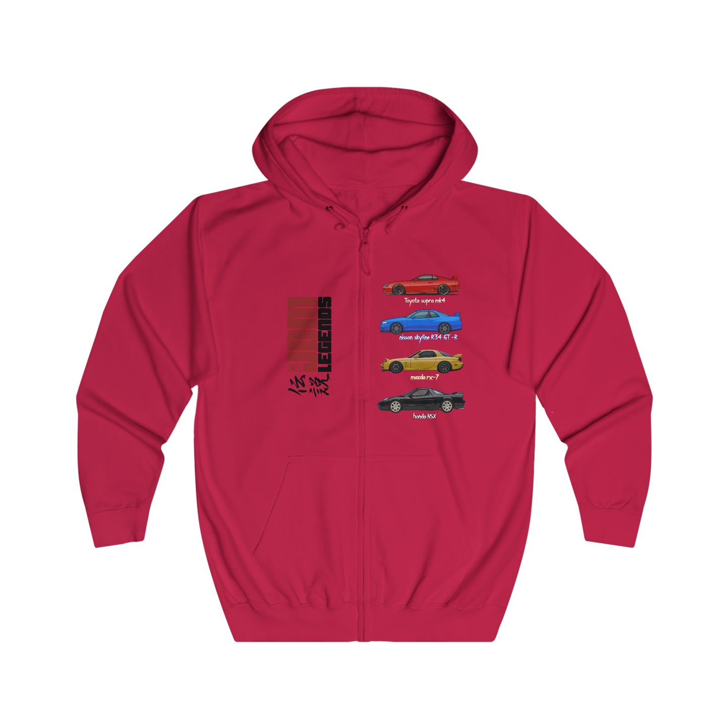Unisex Full Zip JDM Hoodie