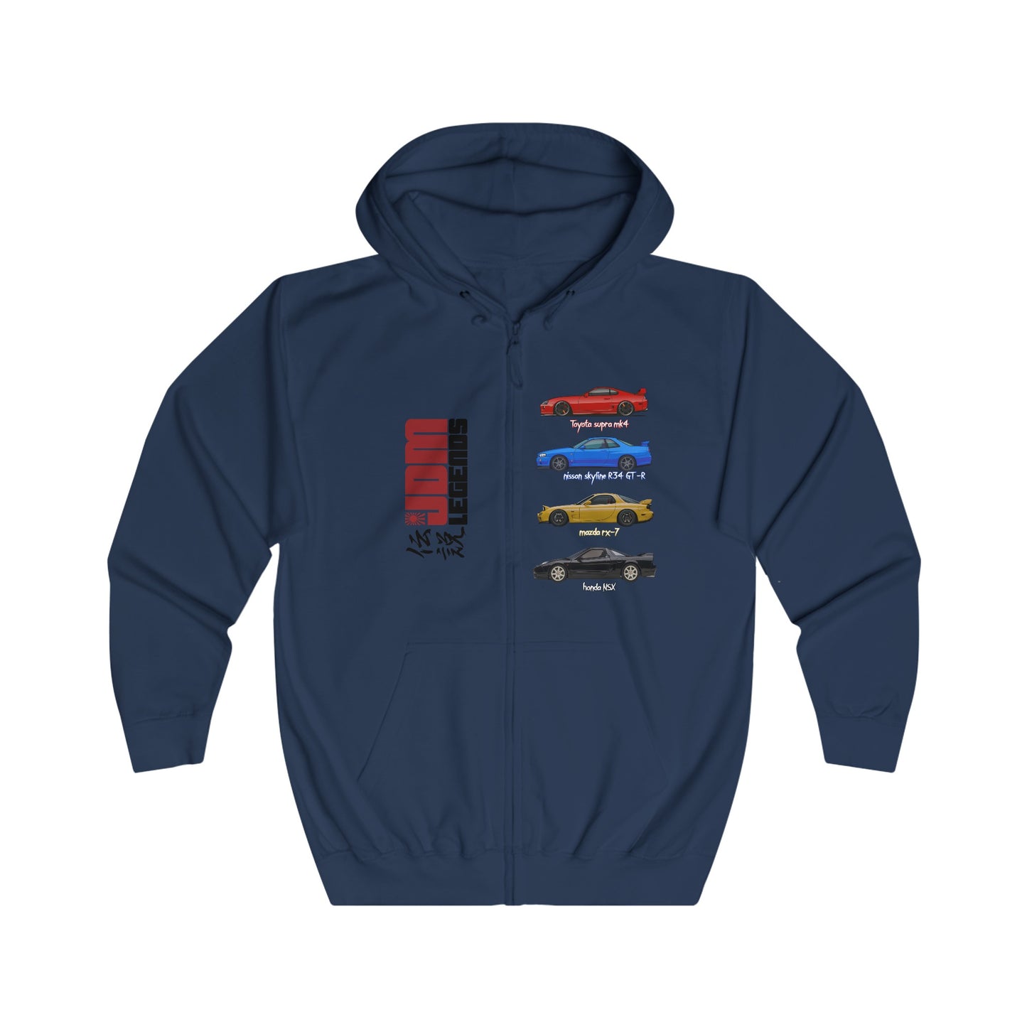 Unisex Full Zip JDM Hoodie